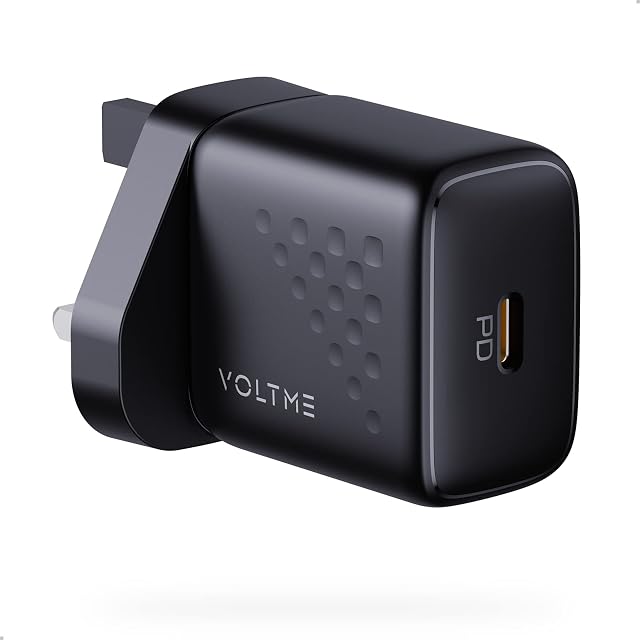 VOLTME USB C Charger Plug, USB C Plug 20W, Type C Charger Plug PD 3.0 USB-C, USB Plug Adaptor UK for iPhone 14/13/12/11, Galaxy, Pixel 4/3, iPad/iPad mini
