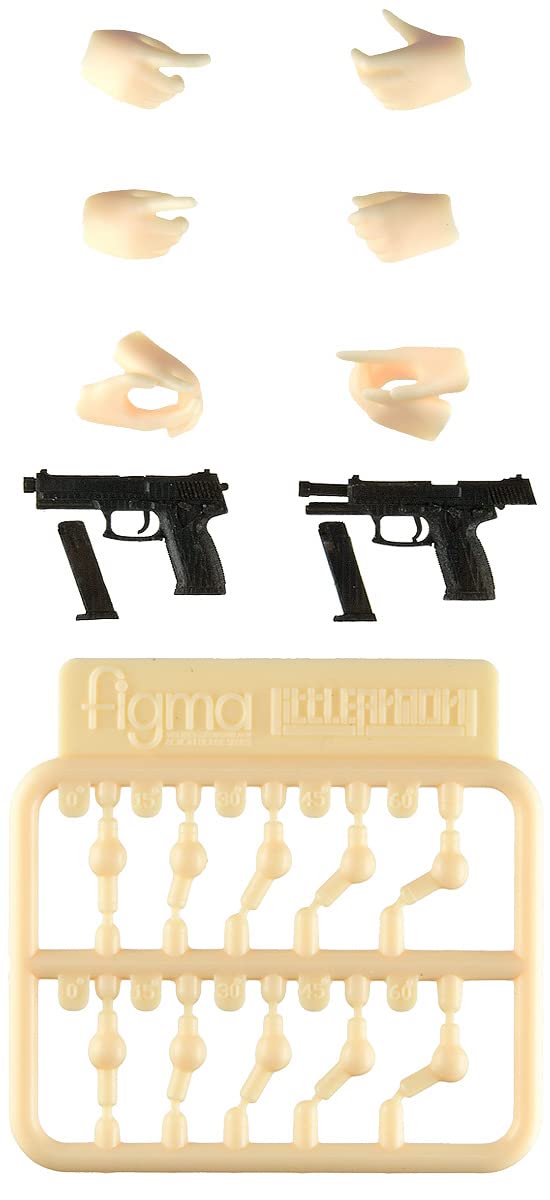 LittleArmory-OP04:figma専用 銃の持ち手 ノンスケール PVC製 可動フィギュア用ハンドパーツ LittleArmory-OP04：figma専用 銃の持ち手