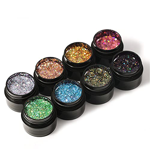 Misscheering UV Shiny Glitter Diamond Nail Gel Polish 5ml (A004) 4