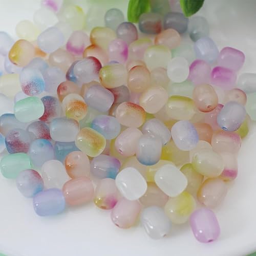 Miniatura 8 de PAMIR TONG Kit de 1000 cuentas ovaladas de vidrio a granel, pulsera de fecha, cuentas sueltas para hacer joyas, aretes, collares, manualidades y