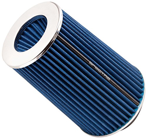 Spectre Universal Clamp-On Air Filter: High Performance, Washable Filter: Round Tapered; 3 In/3.5 In/4 In Flange Id; 8.75 In (222 Mm) Height; 6 In (152 Mm) Base; 4.75 In (121 Mm) Top, Spe-9736, Blue #TOP7
