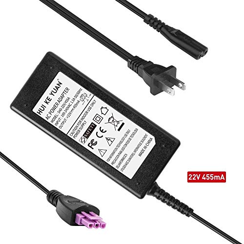 HKY 22V 455mA Adaptador de Cargador para Impresora HP Officejet 2620 2621 2622 2624, HP 0957-2403, 0957-2385; HP Deskjet 1010 1510(No PSC 1510) 1512 1514 1518 2540 2542 2544