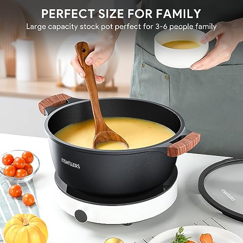 Itsmillers MODERN Nonstick Stock Pot,6.5 Qt Elegant Aluminum Ceramic Casserole thumb #3