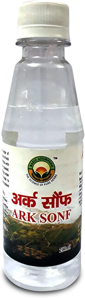 BASIC AYURVEDA Pure Sonf / Saunf Ark (Fennel Distillate Water) 200 Ml Pack Of 6 | Certified Organic 100% Natural & Pure | One Of Nature's Most Perfect Nutrient Drinks | Ayurvedic Ark For Digestive