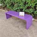 Outdoor Garden Patio Bench, Outdoor Benches Weatherproof,Porch Tables For Outside,Seat Park Bench,Metal Bench Steel Frame For Porch, Lawn, Balcony, Backyard And Park(Purple,39.3x15.8x17.8inch)