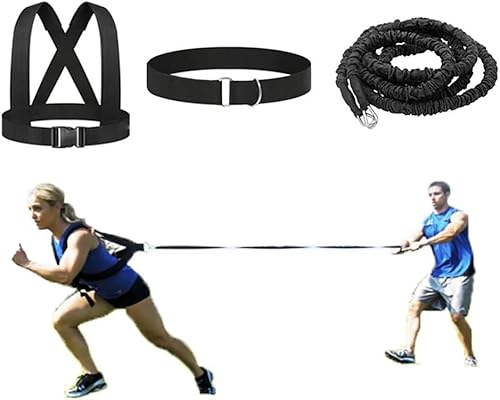 Miniatura 7 de OYINDIZ Cuerda de entrenamiento explosivo de resistencia, cable de aceleración de fuerza para mejorar la potencia, la agilidad, la pista de fuerza y