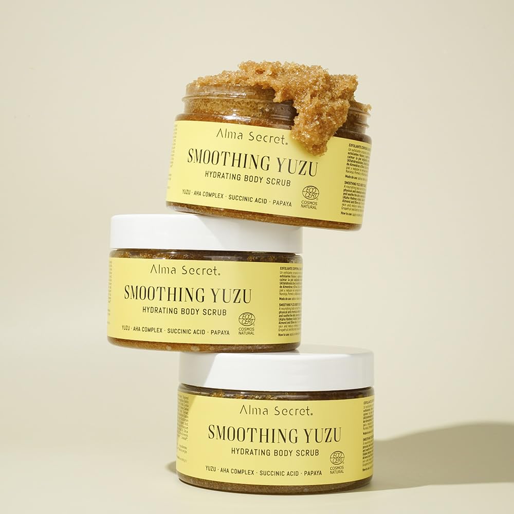 Yuzu Body Scrub with Aha, Body Scrub with Papaya Enzymes and Succinic Acid - Image 3