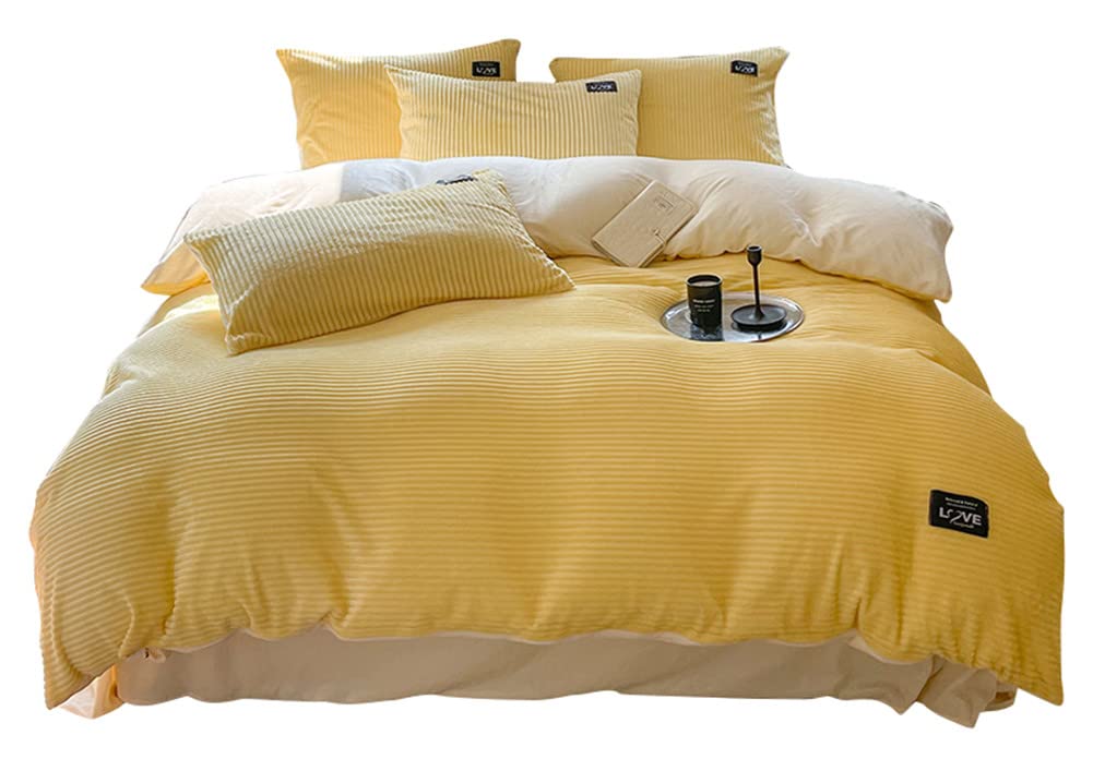 Parure de lit en velours épais X7 pour lit 1.5m avec housse de couette