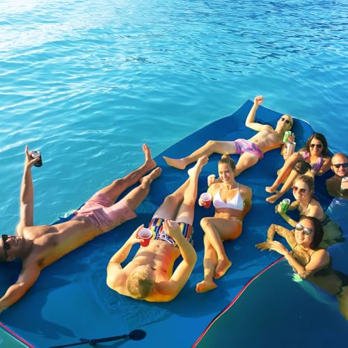 Floating Water Mat, 9 Ft Lily Pad Floating Mat, Tear-Resistant Family Water Lake Mat, 3-Layer...