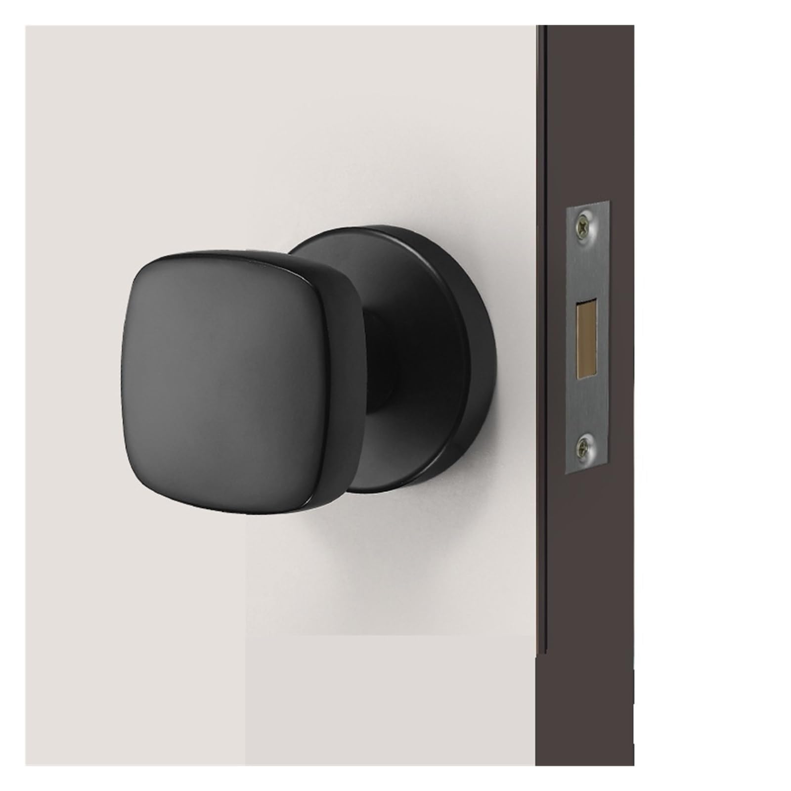 ZONSHJDKR Invisible Door Lock with Built-in Emergency Hole for Wooden Keyless(Black)