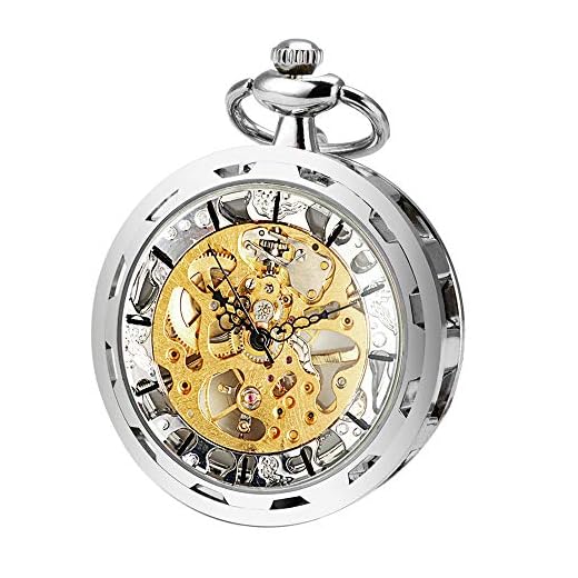 ManChDa® Mens Steampunk Taschenuhr