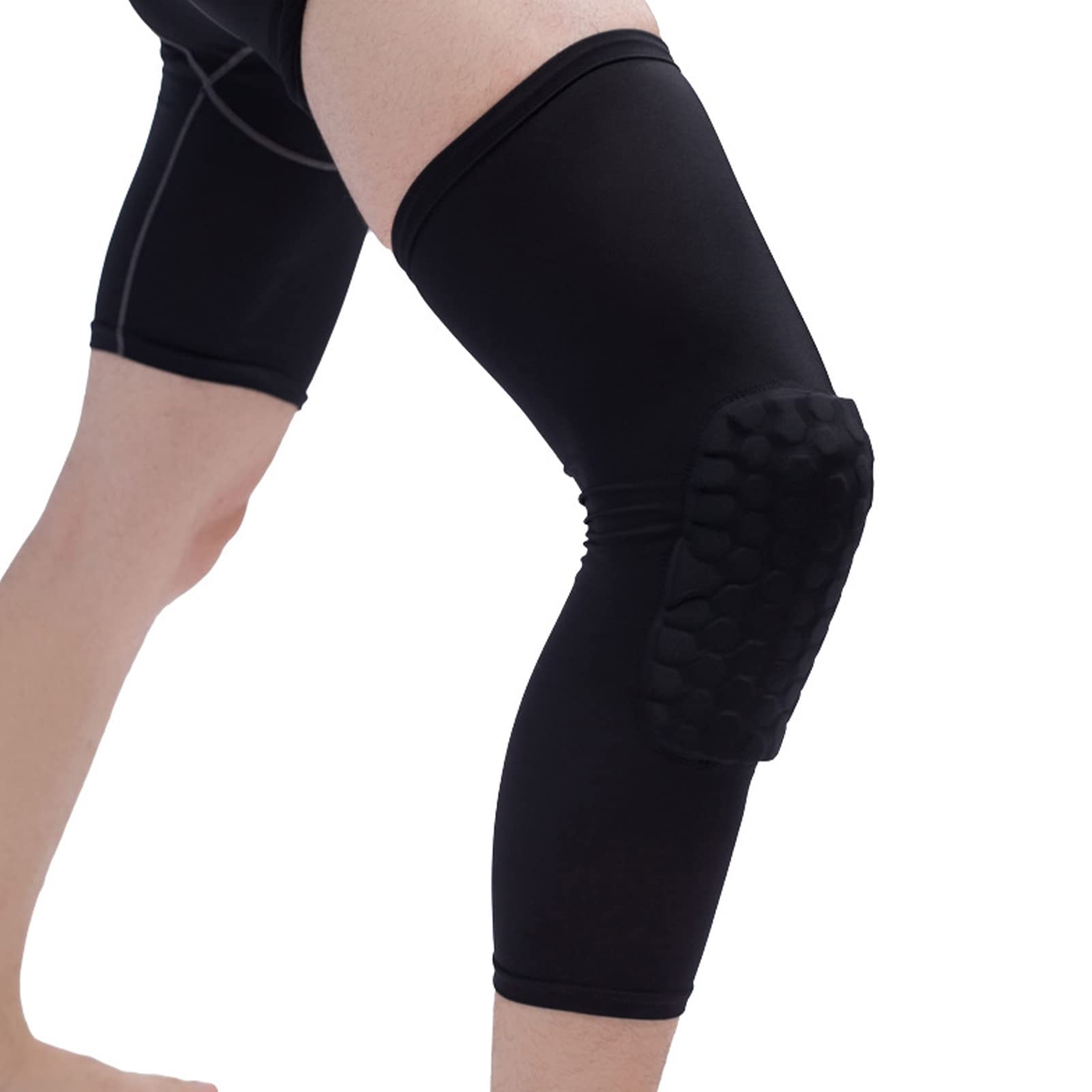 GOTOTOP Knee Support, 2PCS Soft Comfortable Anti Collision Compression Knee Sleeve, Design, for Basketball Tennis Running (L For 175?185CM Height)