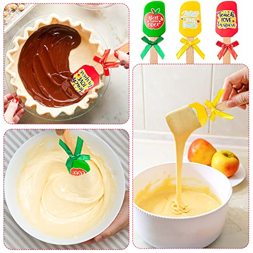R Horse 6Pcs Pot Holders With Silicone Spatulas, Thank You Teacher Kitchen Pot Holders With Pocket Heat Resistant Oven Mitts Xmas Cookie Bag For Christmas Kitchen Gift #TOP5