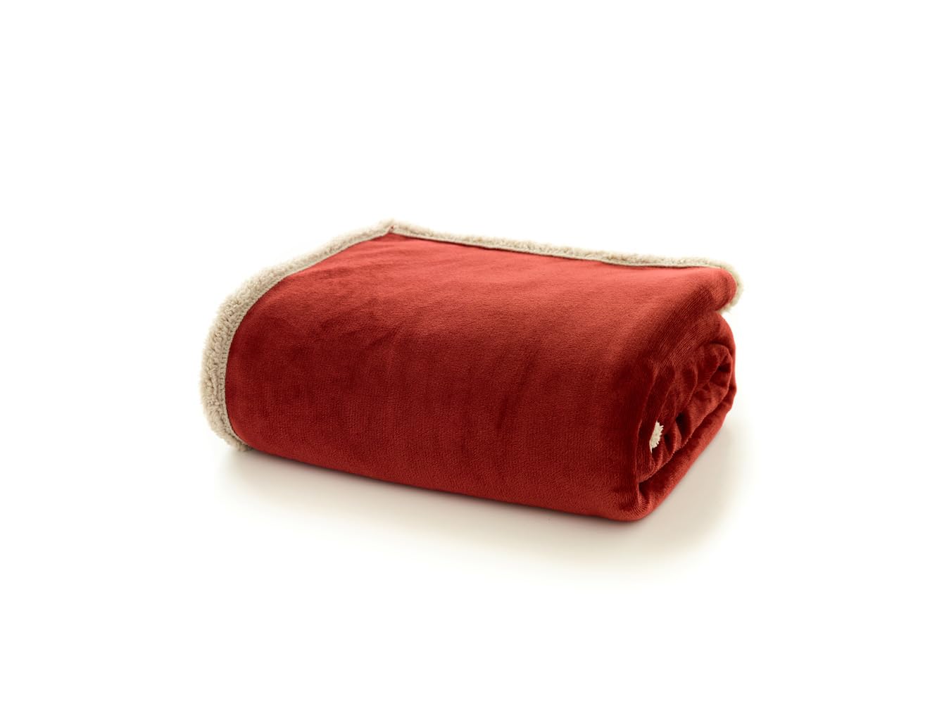 Deyongs Wine Hazelwood Super Soft Flannel & Sherpa Throw - 130 X 170Cm Fleece Blanket In | Size: 130Cm X 170Cm