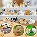 Exasinine 14PCS Mini Dog Figurines Hand Painted Resin Puppy Figurine Realistic Miniature Dogs for Cake Toppers Fairy Garden DIY Crafts Birthday Party and Home Decorations