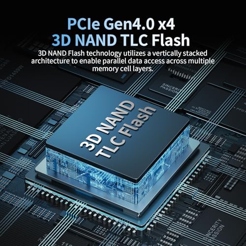 Image of Ediloca 1TB SSD NVMe M.2 2280 PCIe Gen4 x4 Internal Solid State Drive - Up to 7400MB /s, 1TB SSD PS5 Dynamic SLC Cache, PS5 Compatible for Gaming PC Laptop(EN870)