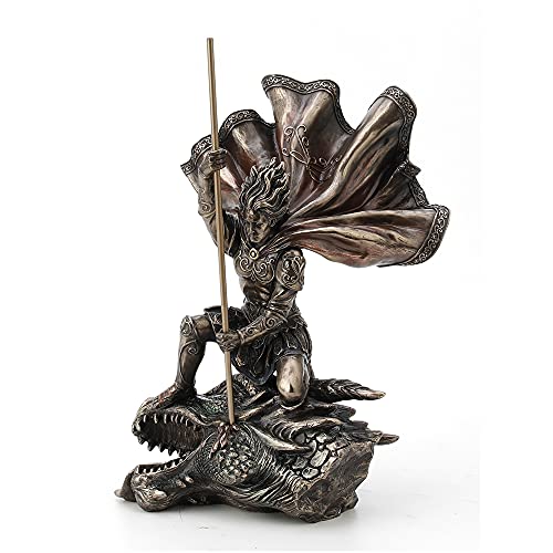 Figura Decorativa San Jorge Matadragones 28.9 cm Bronce miniatura 2