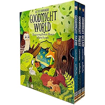 Peep Inside Goodnight World Little Explorers series 3 Books Collection Box Set by Little Tiger (Goodnight Farm, Goodnight Forest & Goodnight Ocean