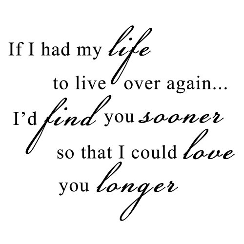 Find You Sooner And Love You Longer - Love Vinyl Wall Lettering Quote Decals Stickers Art Graphics (Black, Small) #TOP25