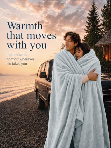 Image of Utopia Bedding Soft Fleece Bed Blanket King Size Light Grey (90x102 Inch)