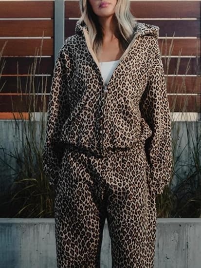 Womens Camo Hoodie Y2k Oversized Leopard Print Hoodie Vintage Long Sleeve Sweatshirts Pullover Jackets Streetwear - Image 5