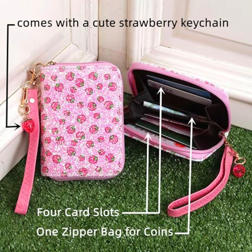 Little Girls Coin Purse Kids Small Wallet for Teen Girls Women Mini Coin Pouches with Strap Cute Cartoon Card Holder Cat Kitty Panda Unicorn3