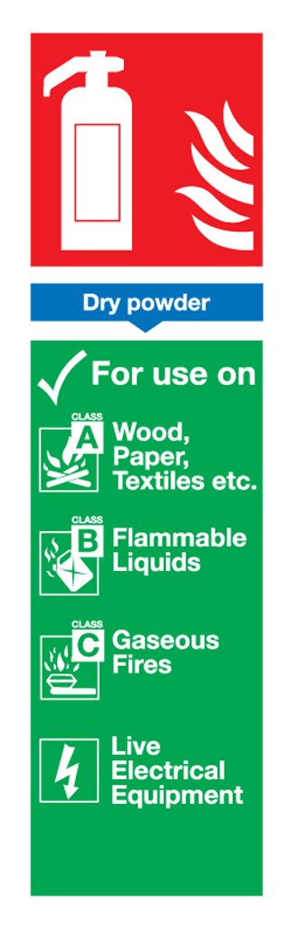 300 X 100mm Dry Powder Extinguisher FFR02624R Signs & Labels Top Quality Product