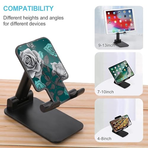 Support téléphone pliable avec base antidérapante gris sarcelle