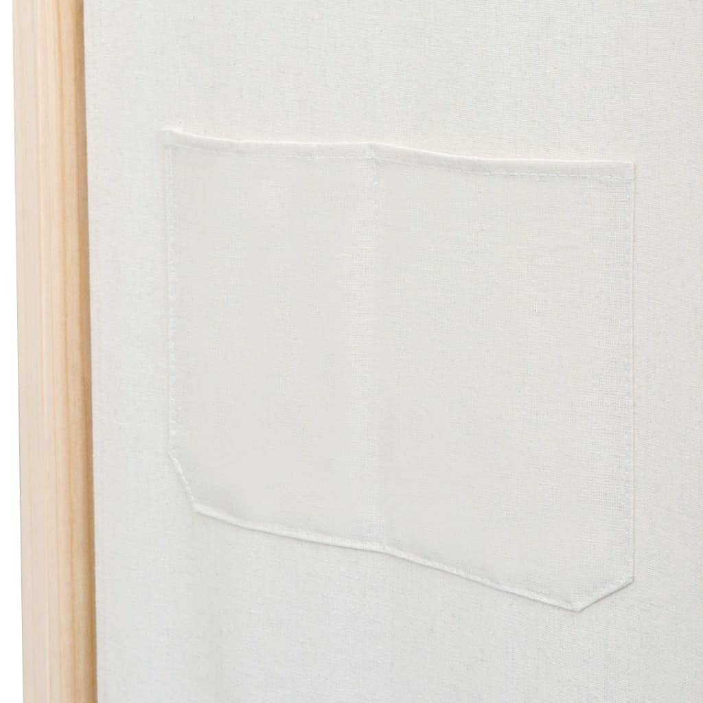 vidaXL Biombo Divisor de 4 Paneles de Tela Decoración Hogar Casa Jardín Bricolaje Salón Comedor Ambientes Habitaciones Separador 160x170x4 cm Crema
