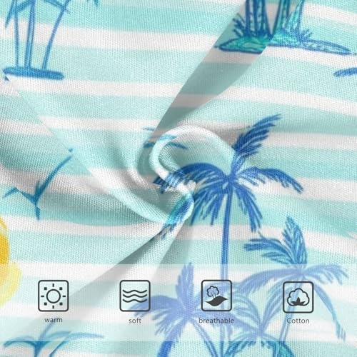 Cotton Girls Underwear Toddler Blue Palm Trees Panties Little Girl Pattern Briefs Kids Undies 2t3