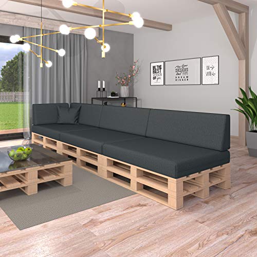 Pillows24 Palettenkissen 6-teiliges Set Palettenauflage Polster für Europaletten Hochwertige Palettenpolster… – Bild 4