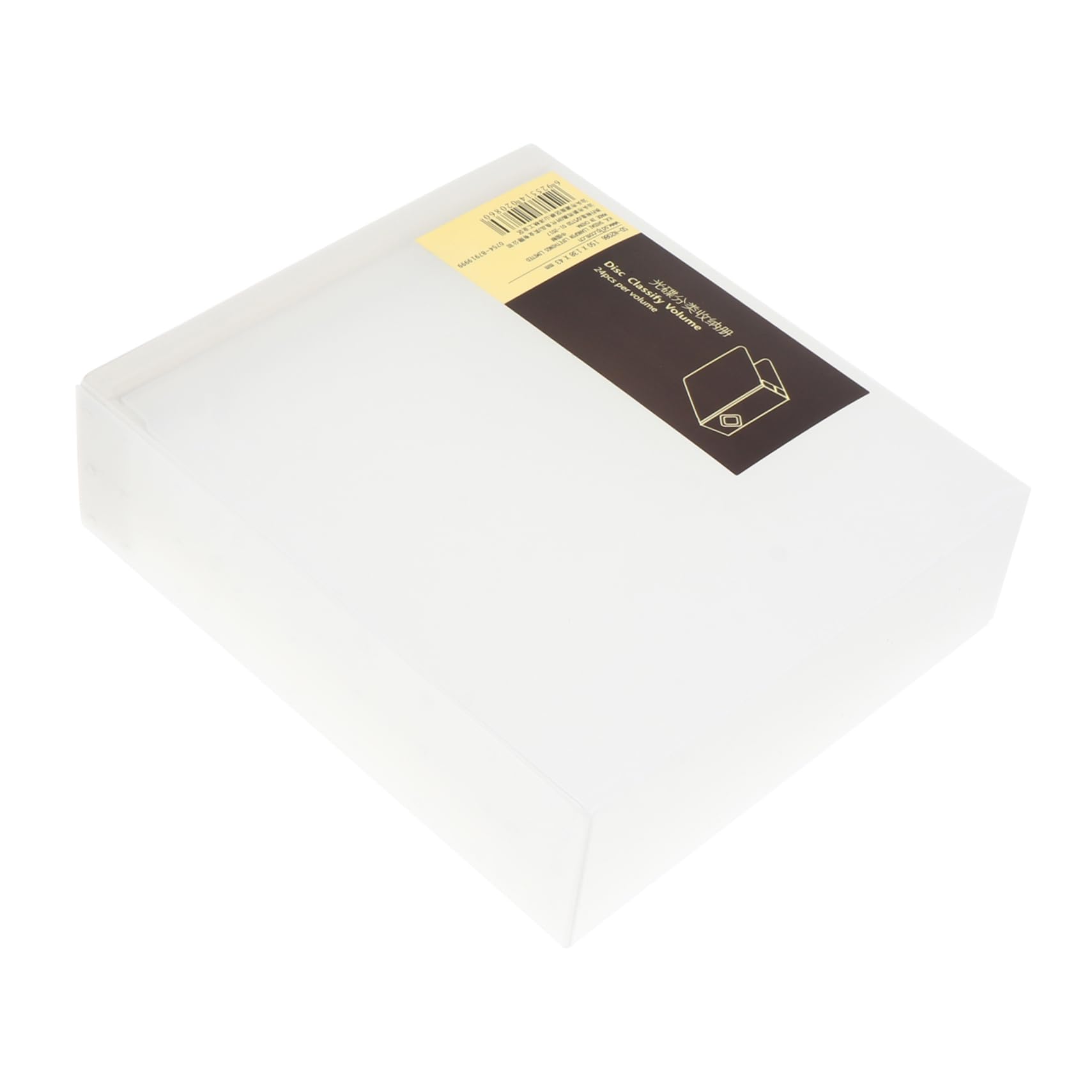 KOMBIUDA 1Pc Disc CD Storage Box Optical Disk Holder with Label Cards for Home Bedroom Vehicle Space Saving Design Non Woven Cloth Interior to Prevent Scratching