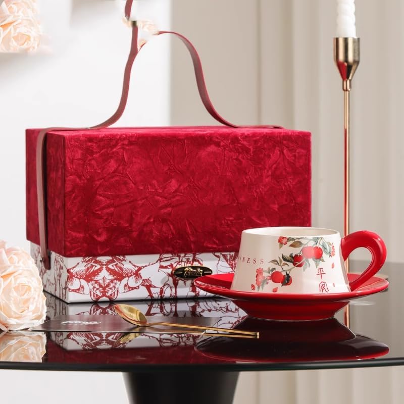 Coffee Cup Saucer Set – French Afternoon Tea Set for Birthdays Weddings-style3