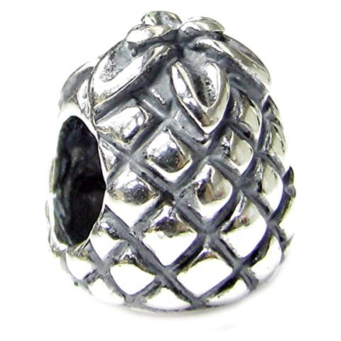 Queenberry Sterling Silver Pineapple Charm Bead Cover