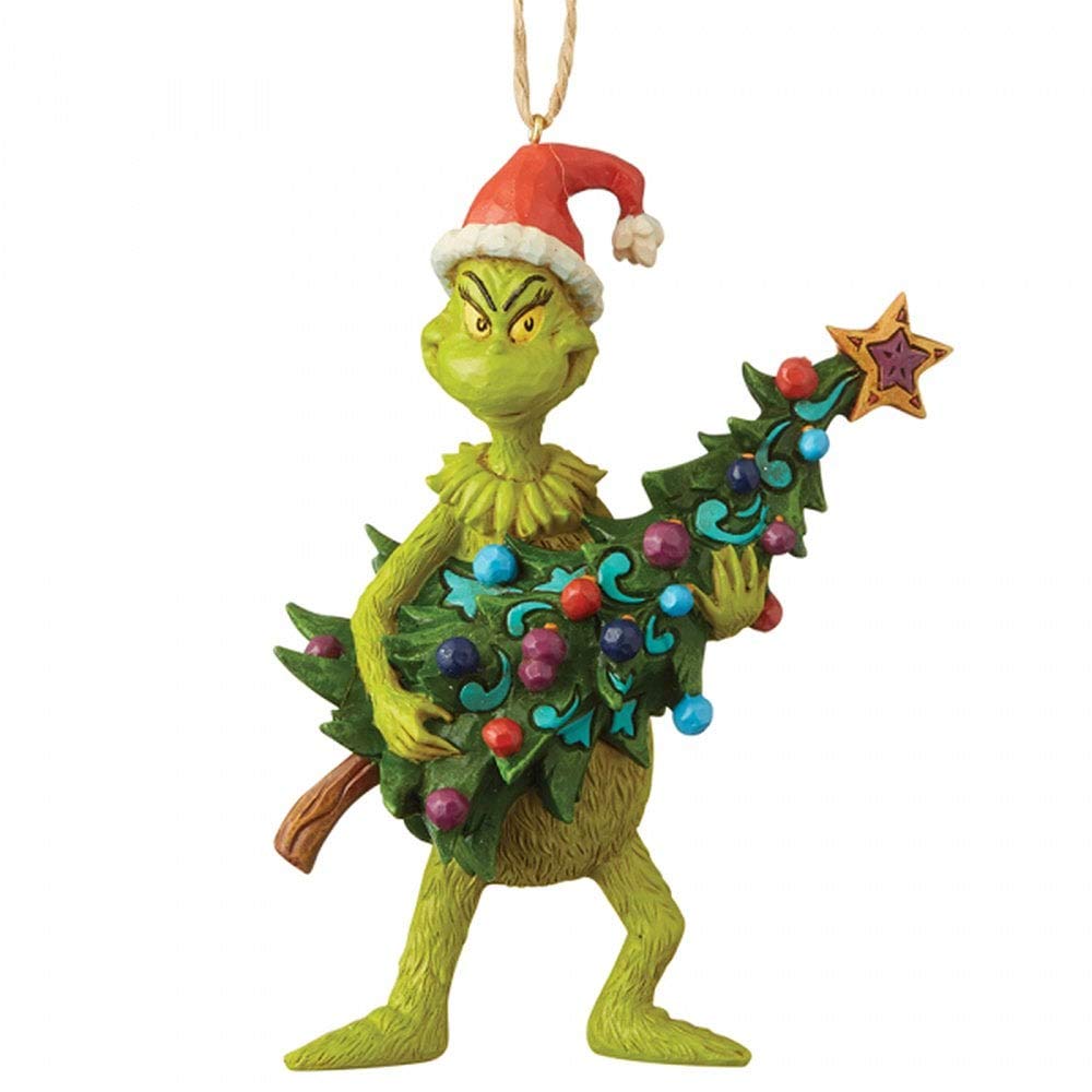 Enesco Dr. Seuss The Grinch by Jim Shore Tree Hanging Ornament, 4.92 Inch, Multicolor,6004069 for Christmas