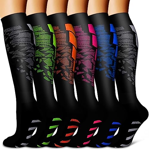 Image of Copper Compression Socks for Women & Men (6 pairs) - Best Support for Nurses, Running, Hiking, Recovery