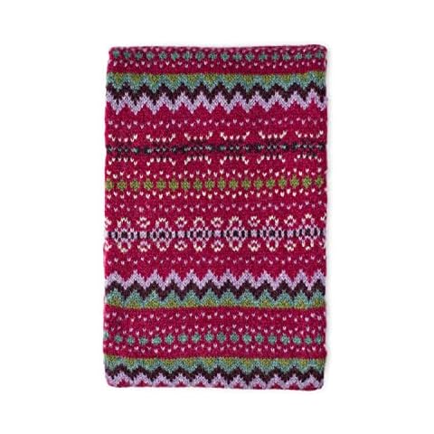 The Cashmere Choice Lomond Lambswool - Fairisle Patterned Christmas Scarves - Hope (Pink) Cover