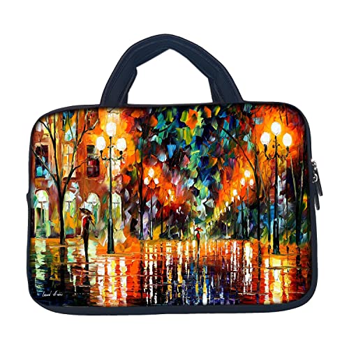 Image of TheSkinMantra Chain Laptop Sleeve Bag Compatible with Laptop /Macbooks /Chrombook /Notebook /Zbook (13.3 Inch (Handle), Colorful Street)