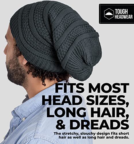 Image of Tough Headwear Slouchy Oversized Beanie Hat - Warm Winter Hats for Women - Stretch Fit Mens Beanie