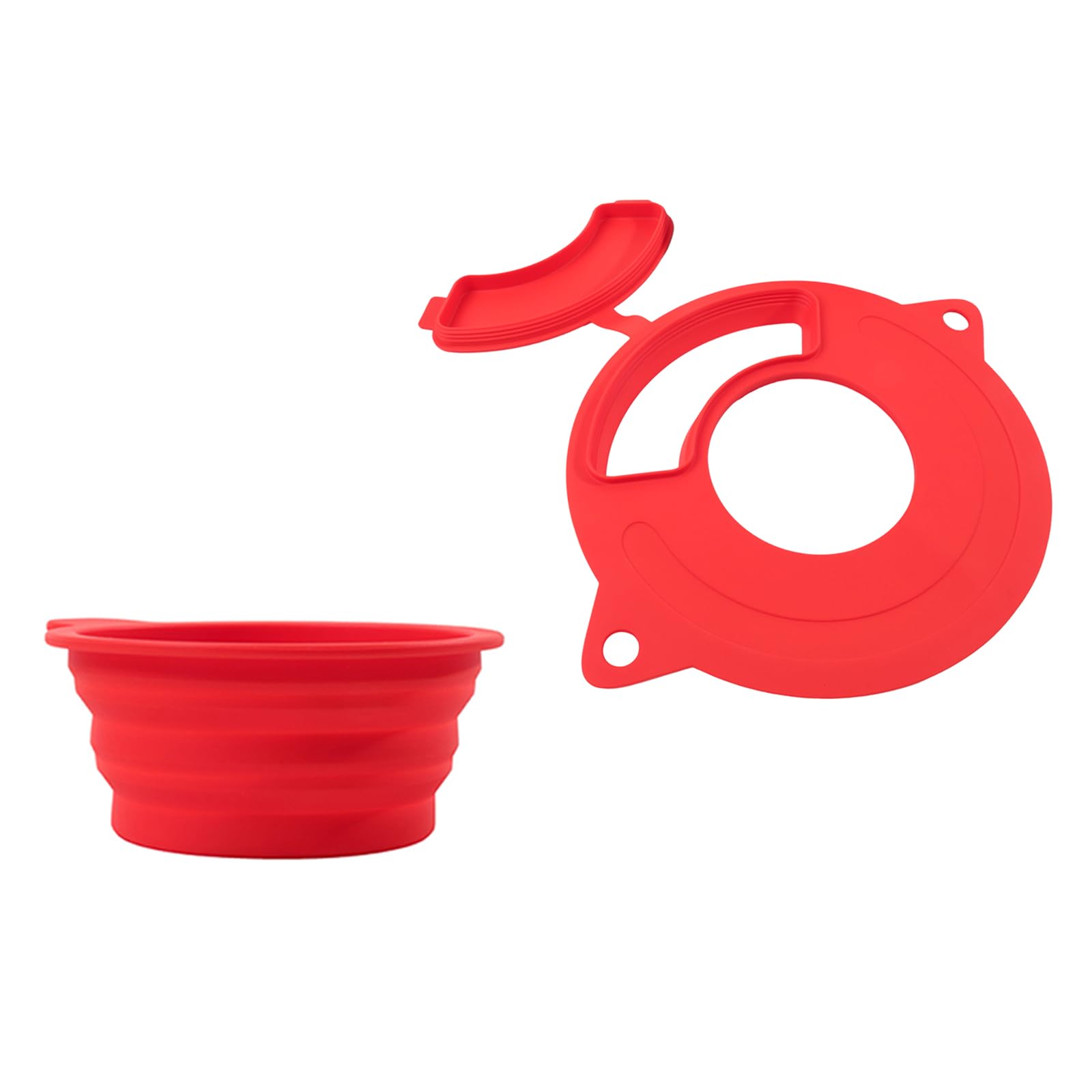 Elnwnnkc Red Food Grade Silicone Spill And Measuring Cup Works With Most Stand Mixers Mixing Bowl Cover Dustproof Design Anti Splash Cover