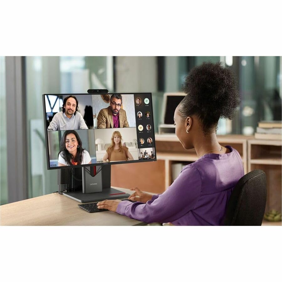 Image of Lenovo ThinkVision P24Q-40 24 inch Class WQHD LED Monitor - 16:9 - Raven Black - 23.8 inch Viewable - in-Plane Switching (IPS) Technology - WLED Backlight - 2560 x 1440-16.7 Million Colors - 300 Nit - 4 ms