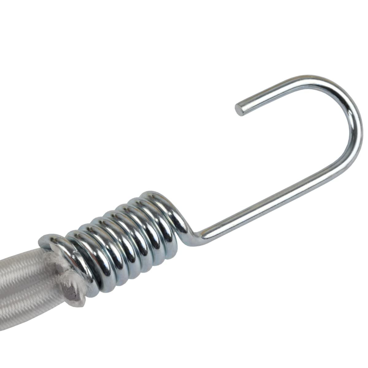 Corderie Italiane 002030355 Tenditore elastico ad anello in alta tenacità con gancio in ferro a cestello 6 mm - 15 cm, 100 pezzi