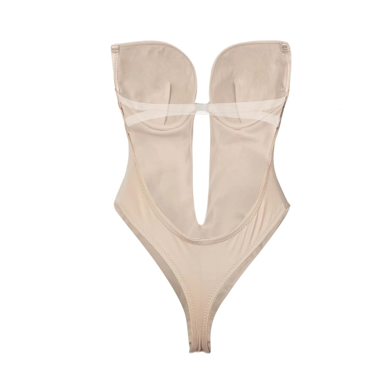 LYGXWJFC Body Modellante Senza Schienale da Donna, Perizoma Senza Cuciture, Body in Pizzo, Scollo Profondo a V, per Intimo da Donna con Schiena Bassa