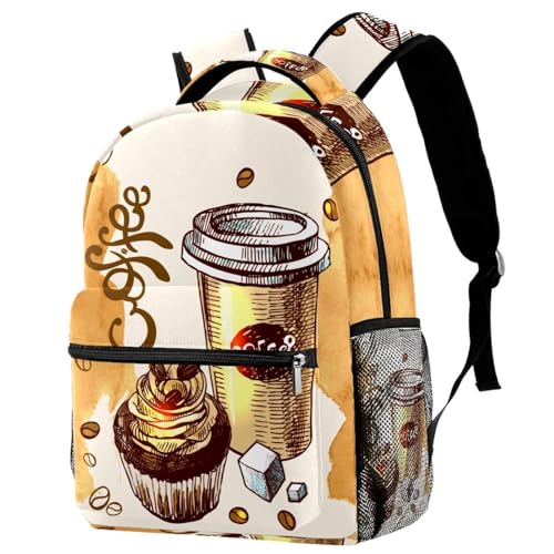 Sac de voyage décontracté à motif café et cupcakes pour vos sorties