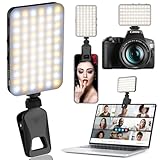 Selfie Light with Power Bank & RGB & 3 Light Modes, 91 LEDs 96+ CRI Studio Lighting, 2000mAh Portable Fill Light Clip-On with 360° Rotation, Phone & Camera Clip for TikTok YouTube Content Creators