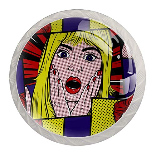 Poignée de tiroir style pop art rétro fille femme porte tiroir meuble décoration de cuisine armoire coiffeuse