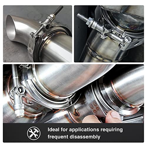 Evil Energy 3.0 Inch V Band Clamp Stainless Steel With Flange Male Female Mild Steel #TOP4