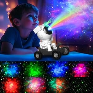 Astronaut Star Galaxy Projector Light 2.0 with Timer, 8 HD Nebula Effects,360° Adjustable Space Buddy Planetarium Projector Night Light for Bedroom