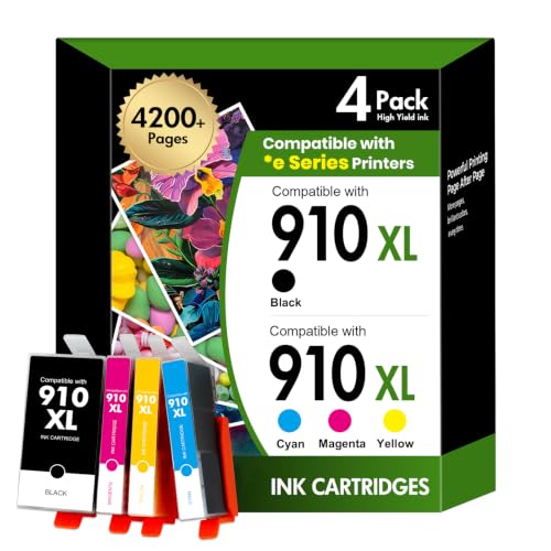 Image of 910XL 910 8015e 8025e Ink Cartridges Combo Pack for HP Printer Multipack