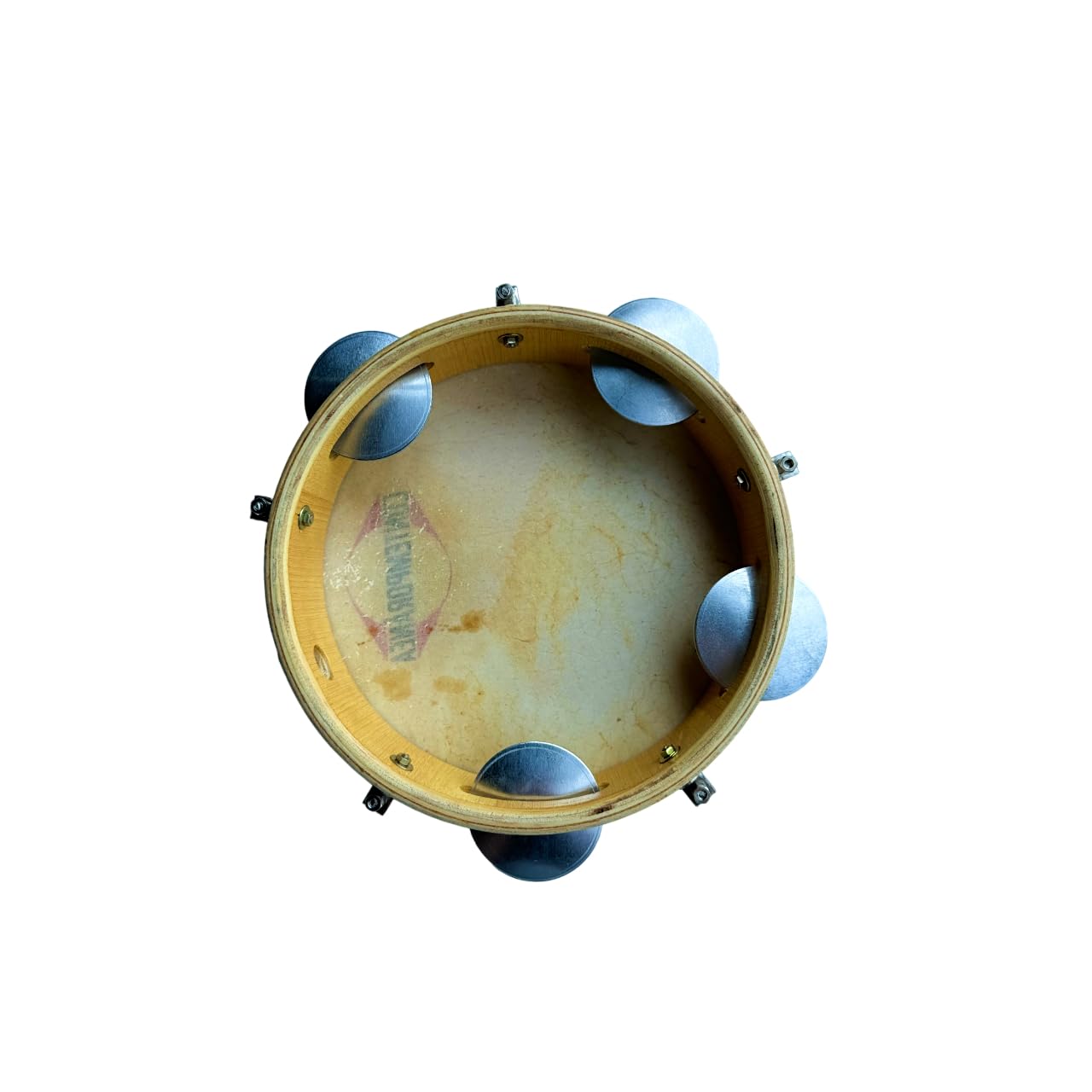 Pandeiro Contemporânea 8 Polegadas Madeira e Couro Light